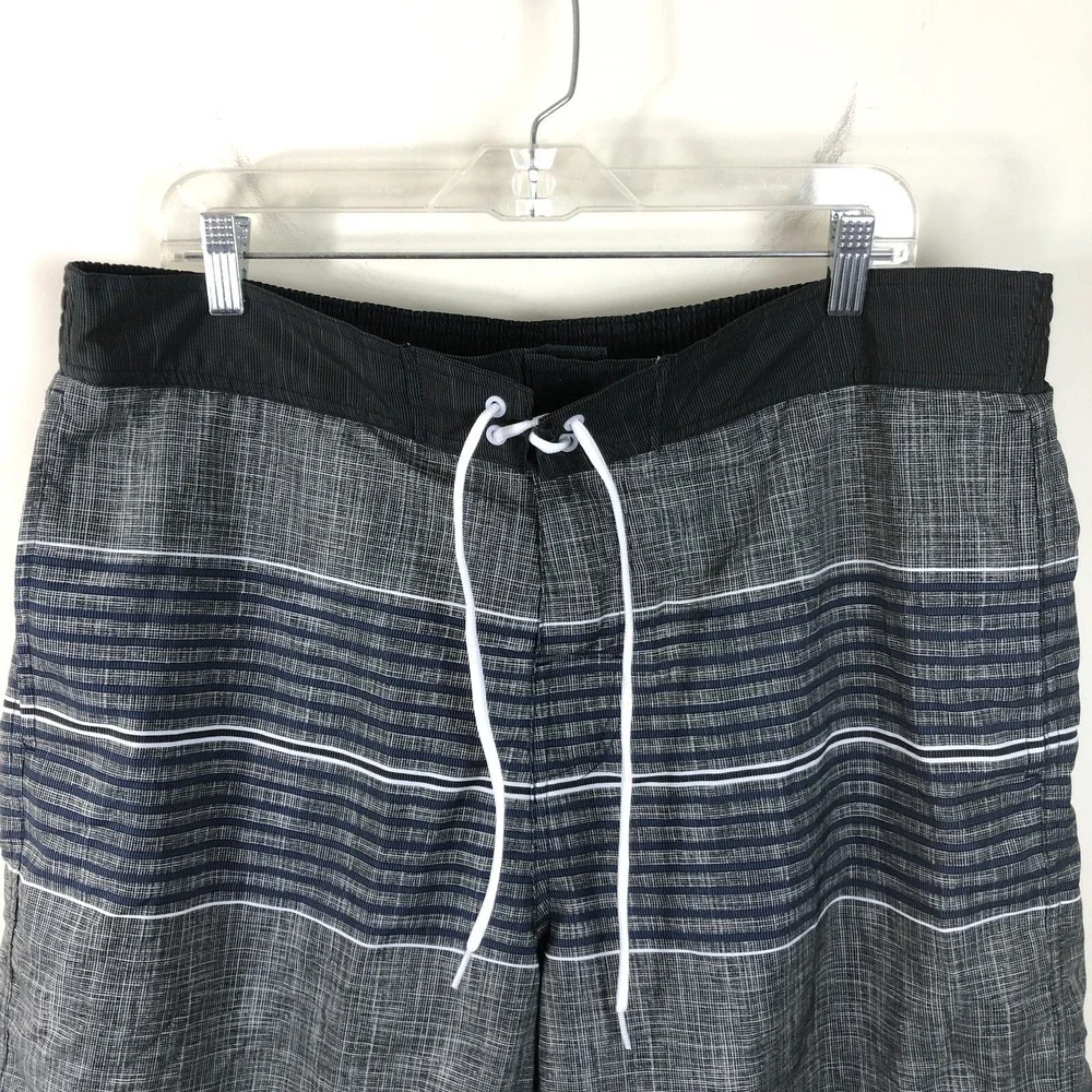 NFL Denver Broncos Board Shorts Swim Trunks Men's Sz 2XL Gray Navy